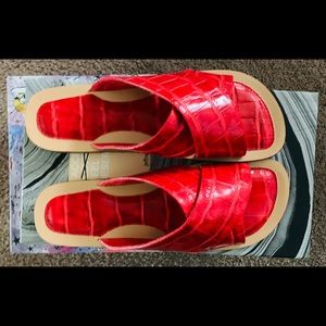 Brand New! JEFFREY CAMPBELL CLEAH 2 SANDAL-RED 8.5